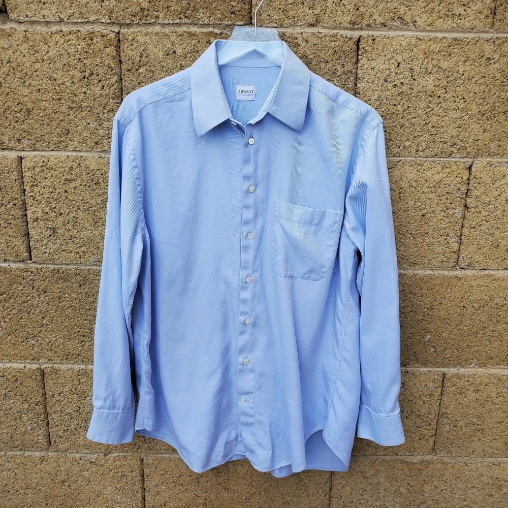 Armani Collezioni Blue Button down #1020